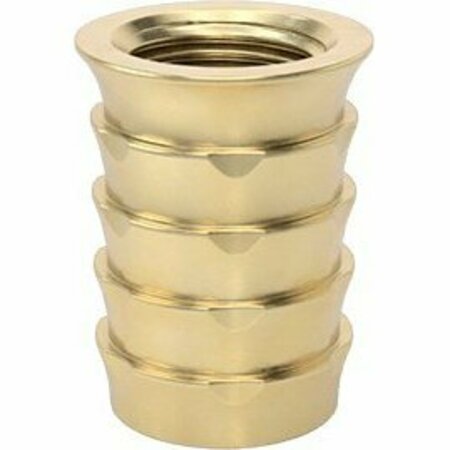 BSC PREFERRED Barbed Inserts for Plastic Brass M5 x 0.80 mm Thread 9.5 mm Installed Length, 10PK 93738A271
